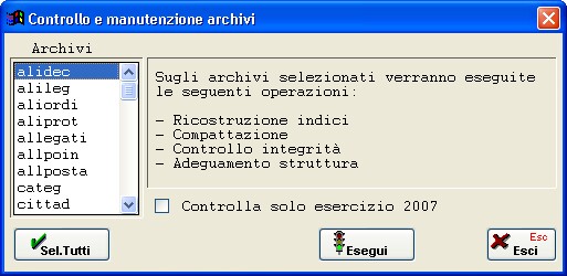 maschera controllo archivi